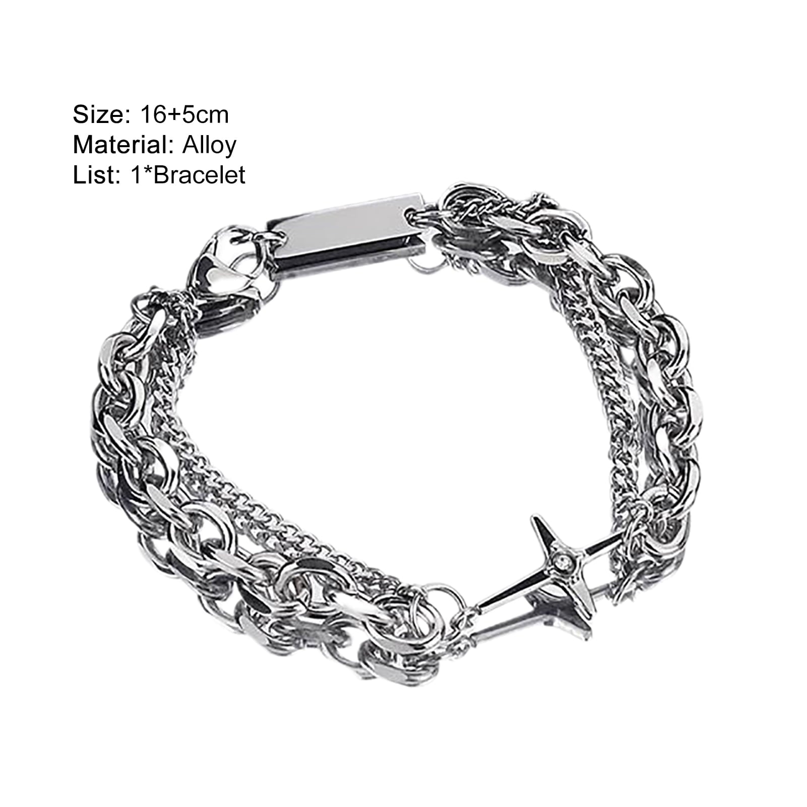 Women's 925 Sterling Bracelet Bangle Chain Banquet Jewelry
