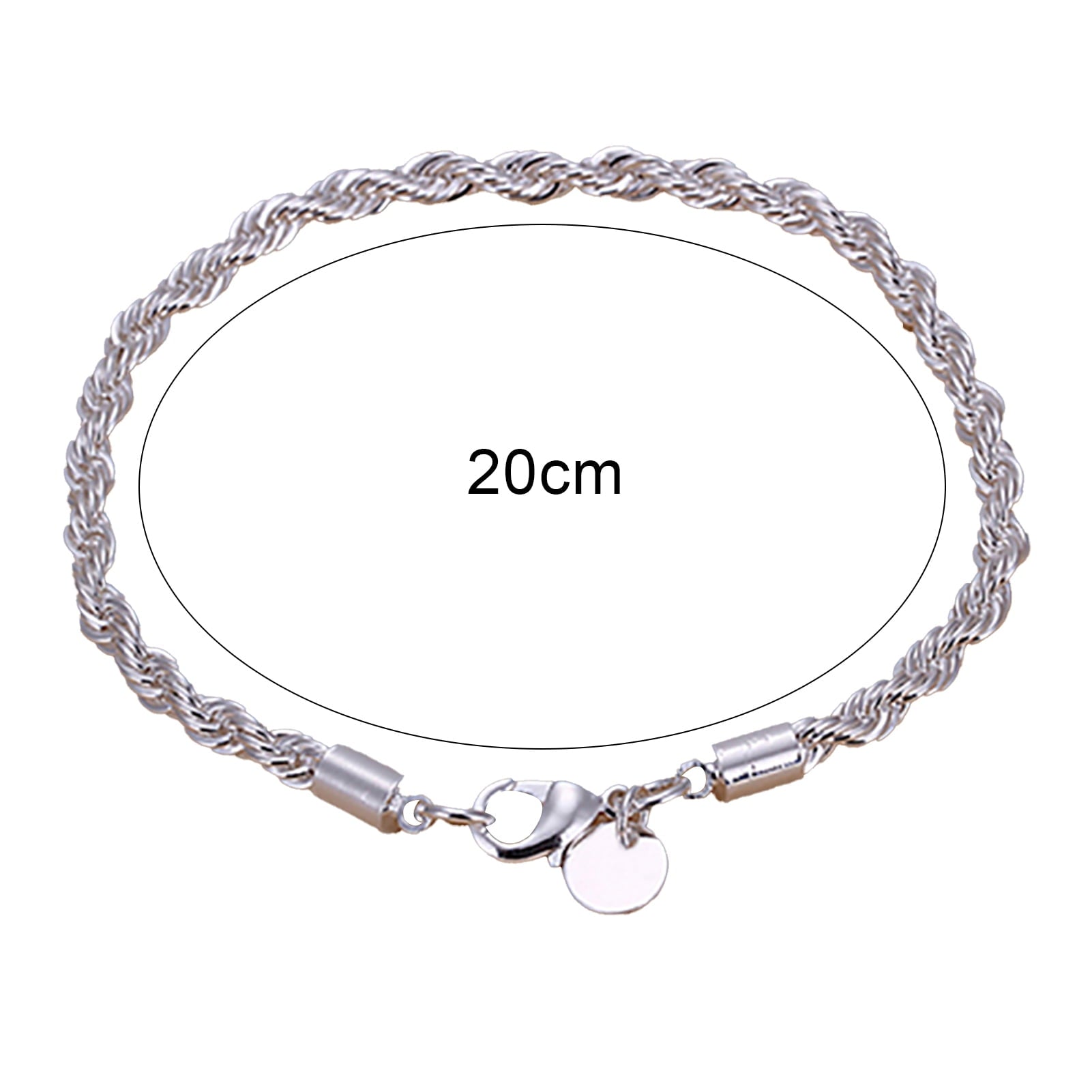 Women's 925 Sterling Bracelet Bangle Chain Banquet Jewelry