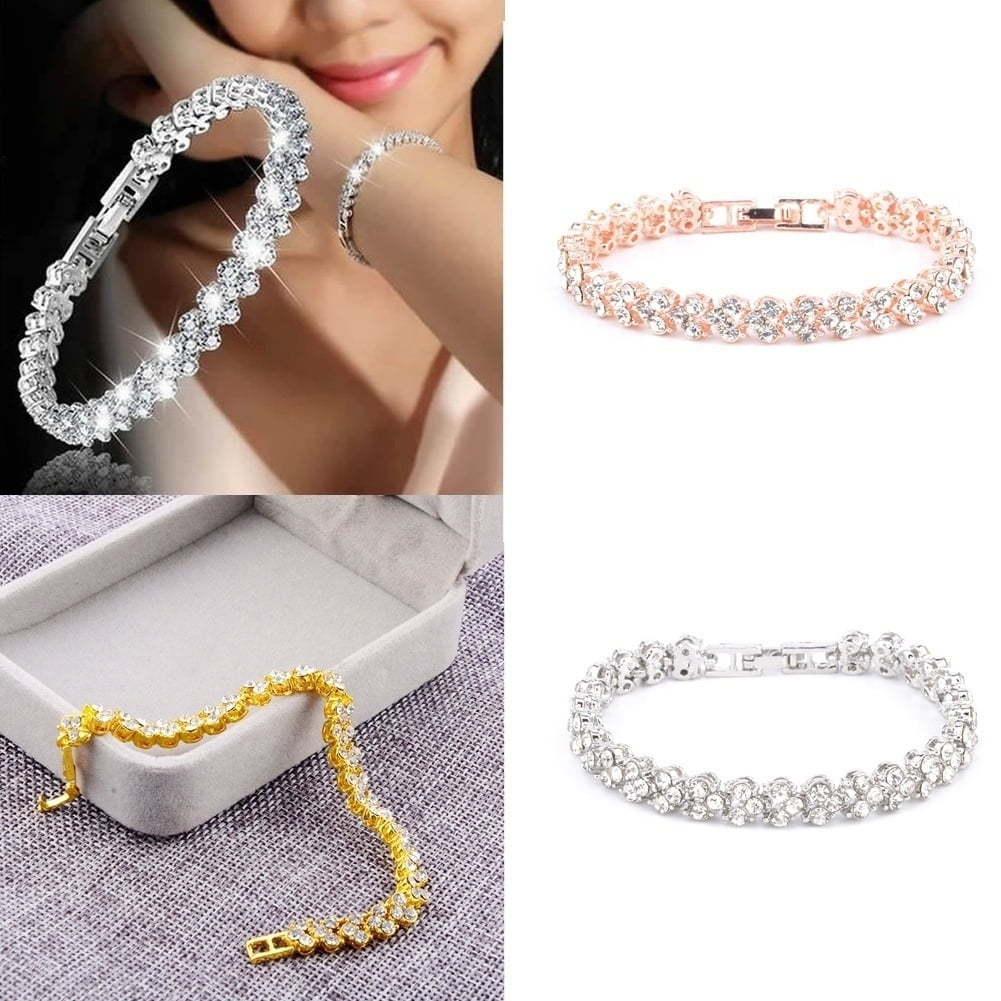 Crystal Diamond Bracelet in Sterling