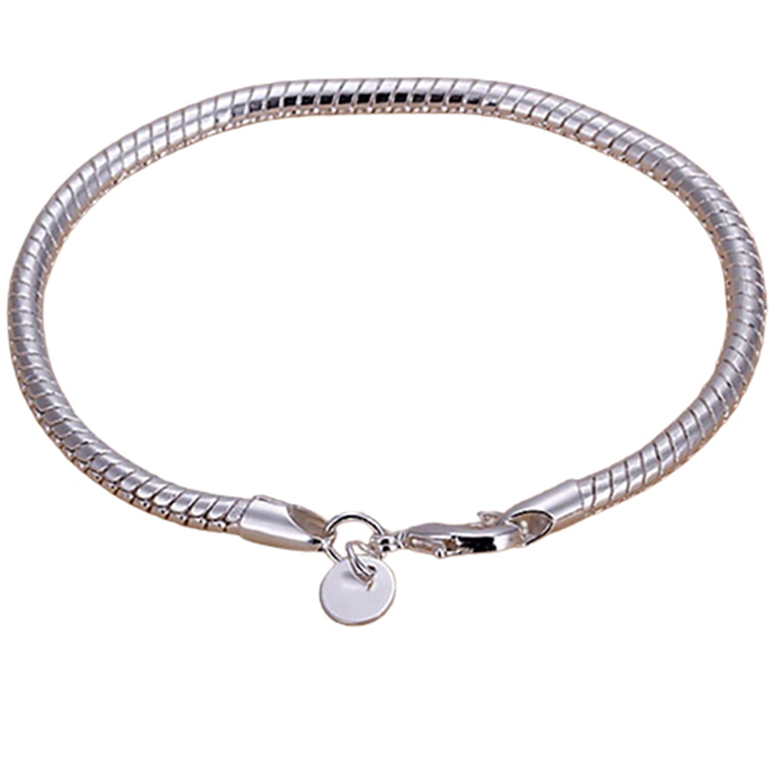 Women's 925 Sterling Bracelet Bangle Chain Banquet Jewelry