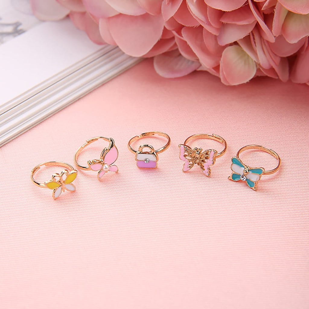 Multicolor Cartoon Adjustable Rings, Jewelry, 0.59 in, 36 Count