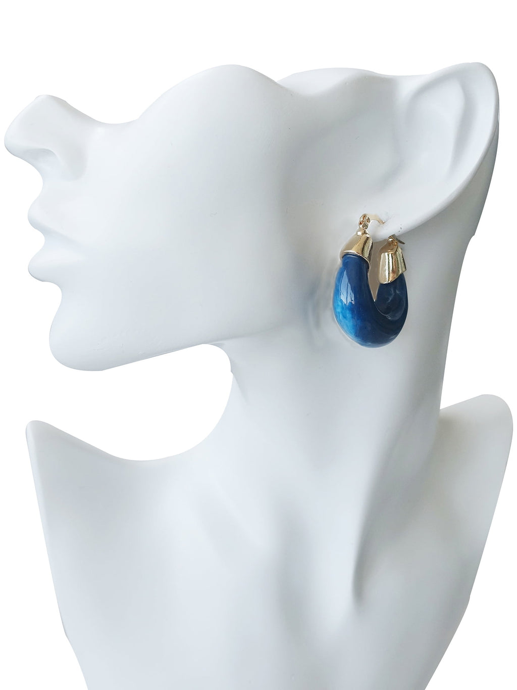 Women's Plated Resin Hoop Earring