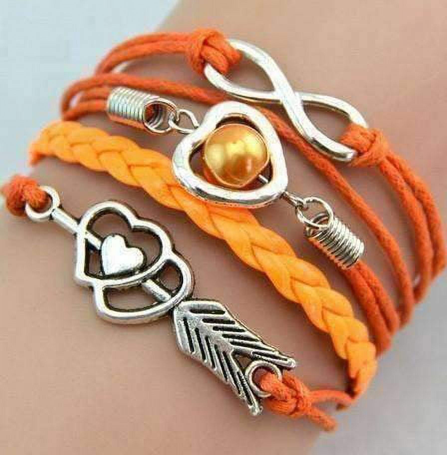 Braided Leather Friendship Bracelet For Woman or A Girl- Six Colors To Choose