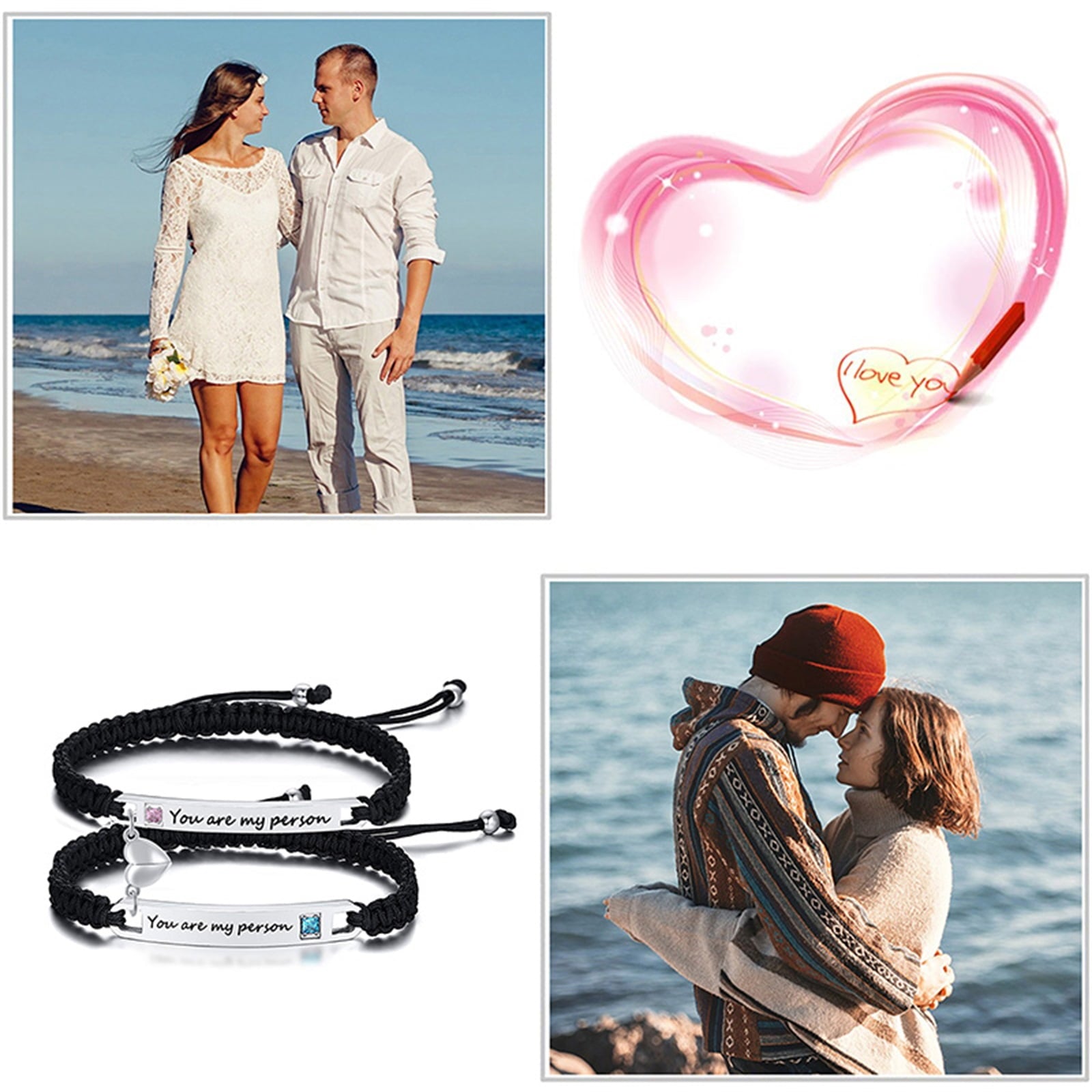 Magnetic Couples Bracelet, Adjustable Matching Macrame Bracelets, Stainless Steel Distance Relationship Bracelet, BF and GF Gifts