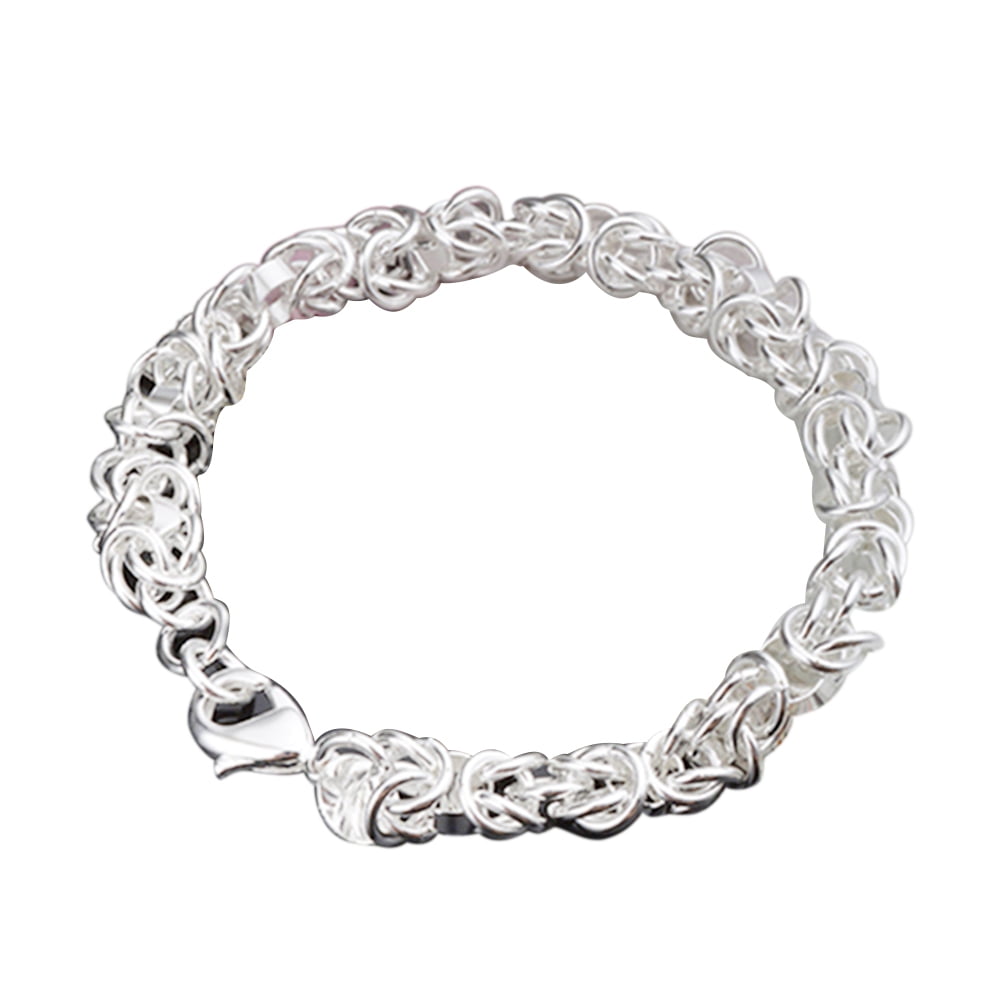 Women's 925 Sterling Bracelet Bangle Chain Banquet Jewelry