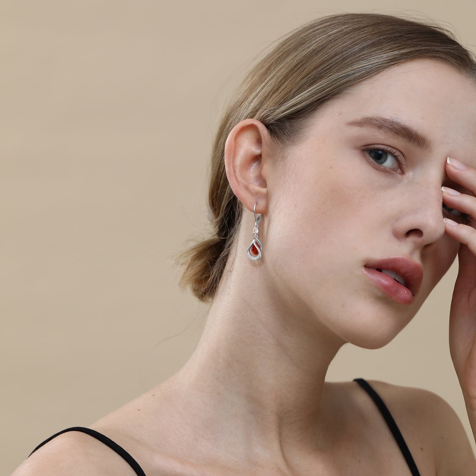 18K White Plated Drop Earrings for Women Girls Hypoallergenic S925 Sterling Post April Earrings with CZ Easter Basket Stuffers Jewelry Gifts Teen Adults Kids