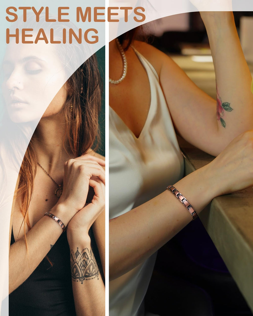99.99% Solid Copper Magnetic Bracelets for Women