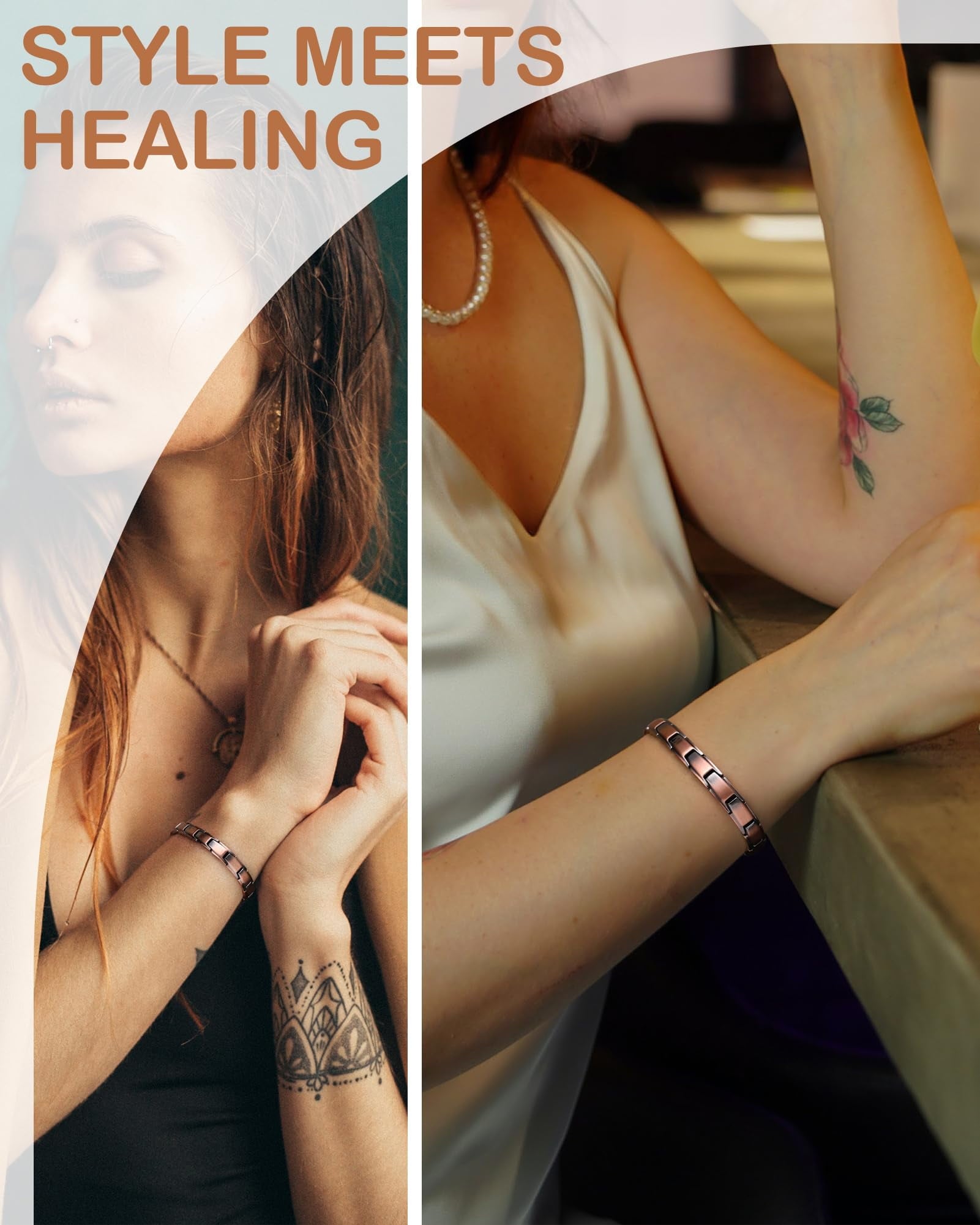 99.99% Solid Copper Magnetic Bracelets for Women