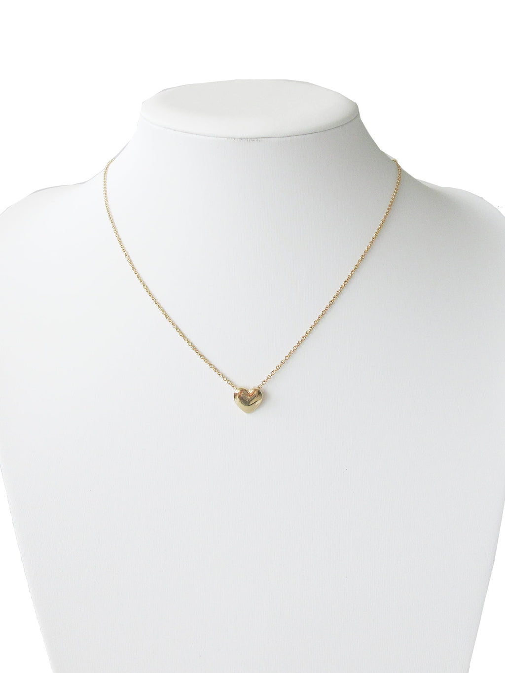 Women's Tone Heart Pendant Necklace 18" with Extender