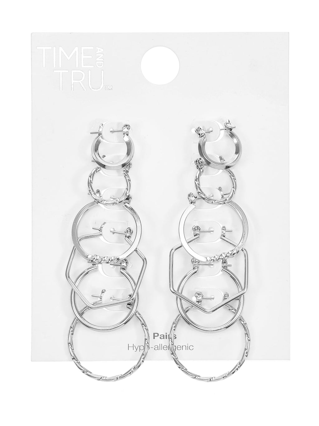 Essentials Multi Ear Hoop Earrings, 6 Pack