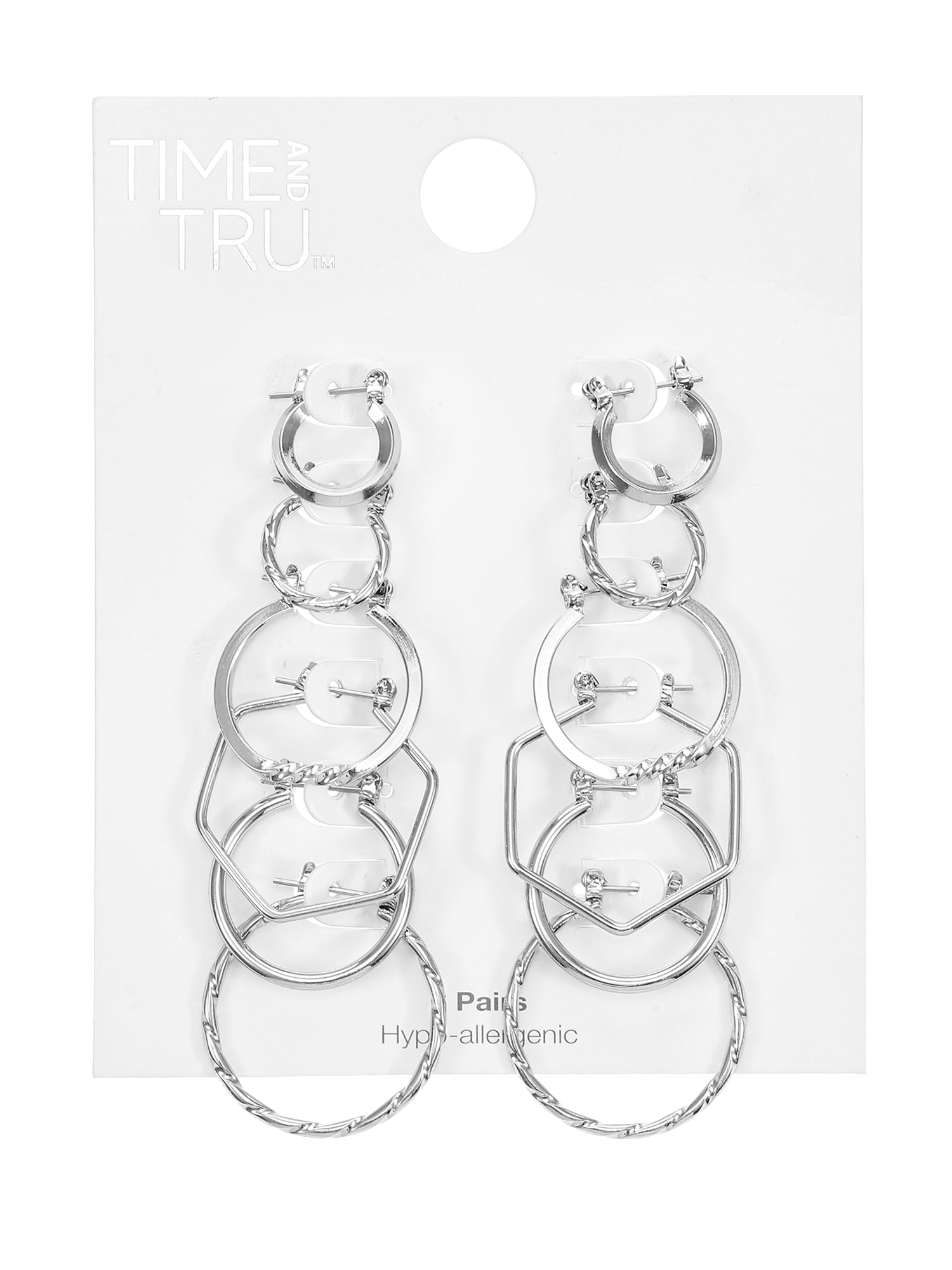 Essentials Multi Ear Hoop Earrings, 6 Pack