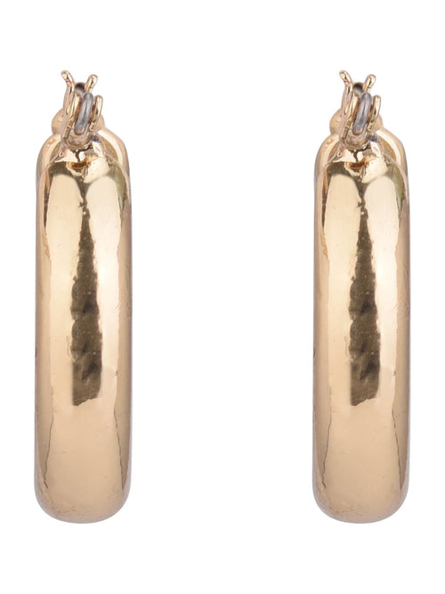 Adult Women's Tone Medium Wide Metal Hoop Earring