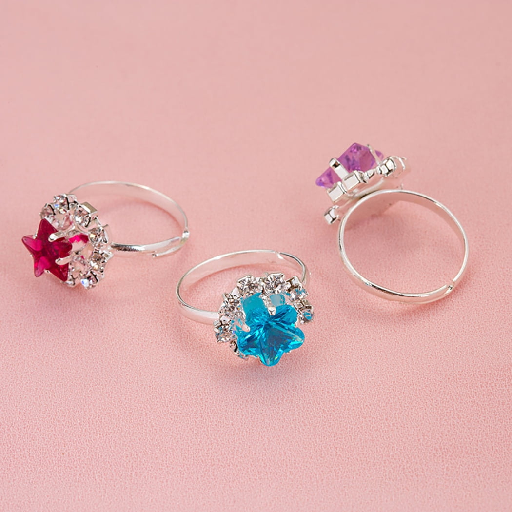 Multicolor Cartoon Adjustable Rings, Jewelry, 0.59 in, 36 Count