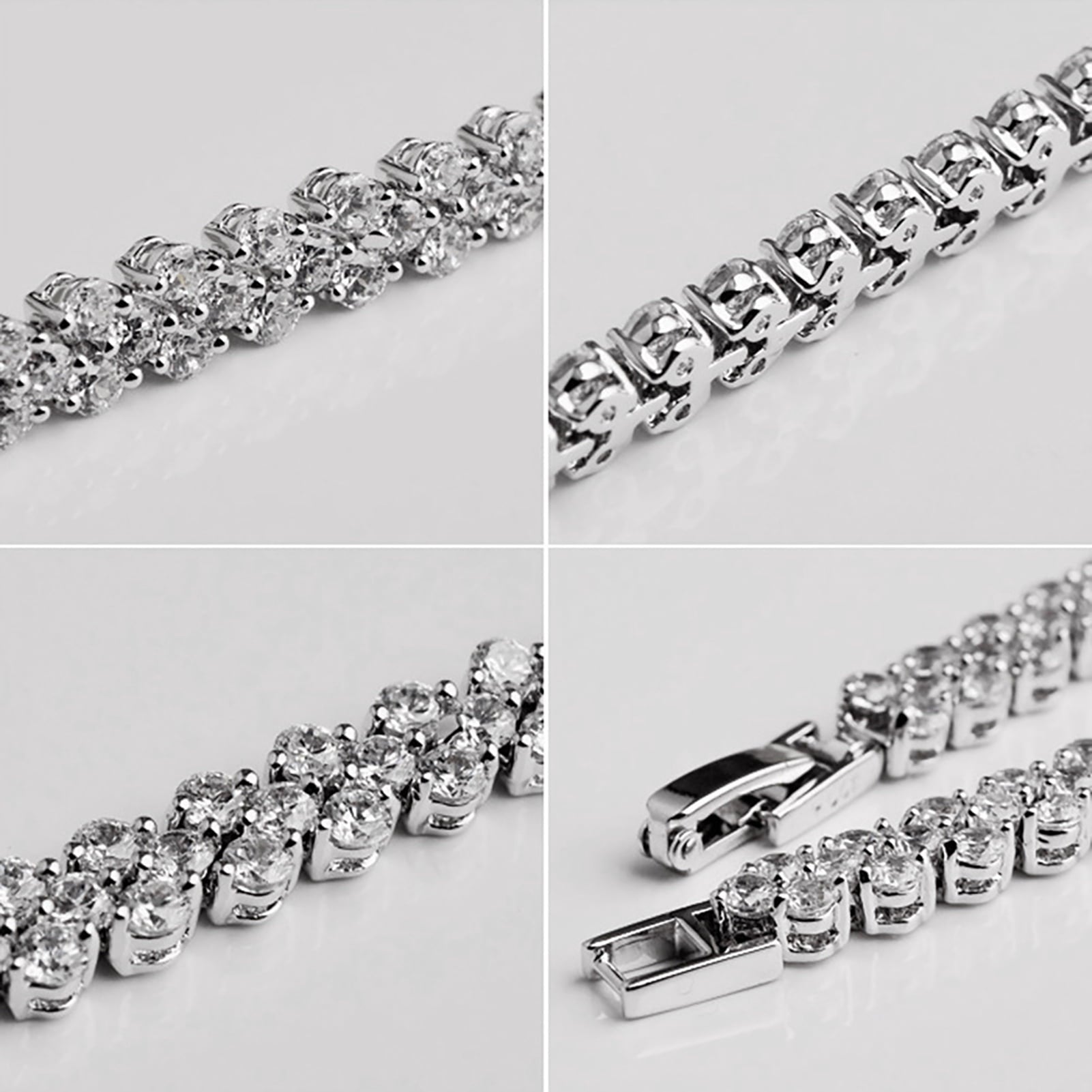 Women's 925 Sterling Bracelet Bangle Chain Banquet Jewelry