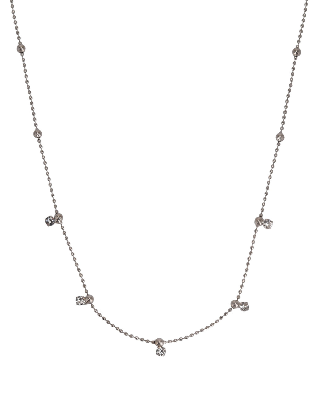 Adult Women's Tone Crystal Dangle Delicate Metal Necklace