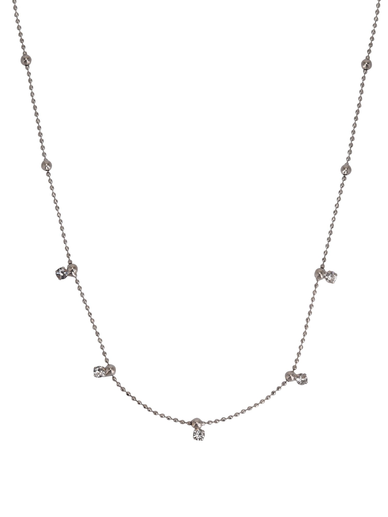 Adult Women's Tone Crystal Dangle Delicate Metal Necklace