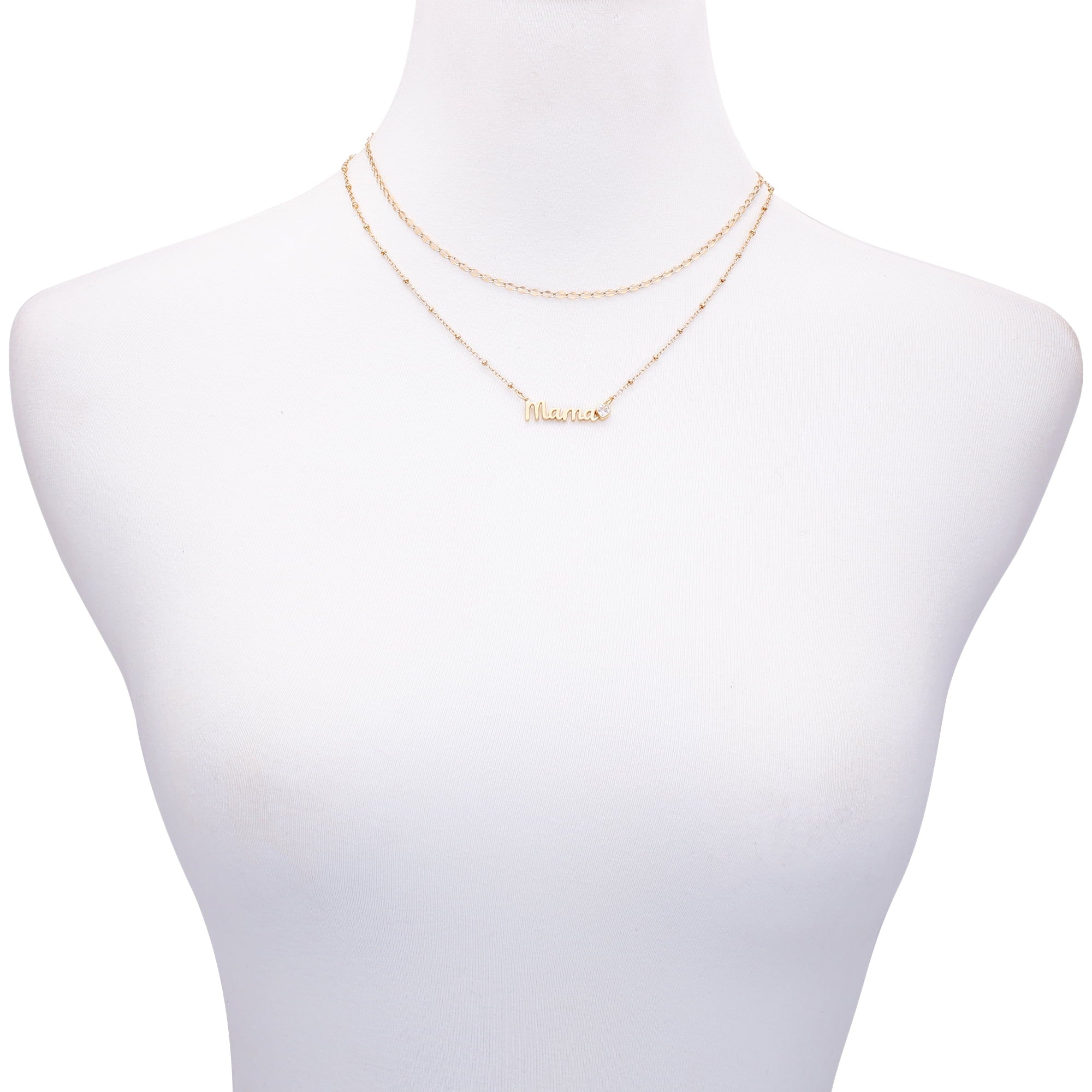 Women's Tone Mama Layered Necklace Set, 2-Piece