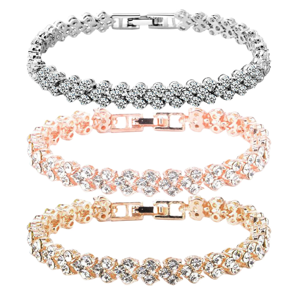 Women's 925 Sterling Bracelet Bangle Chain Banquet Jewelry