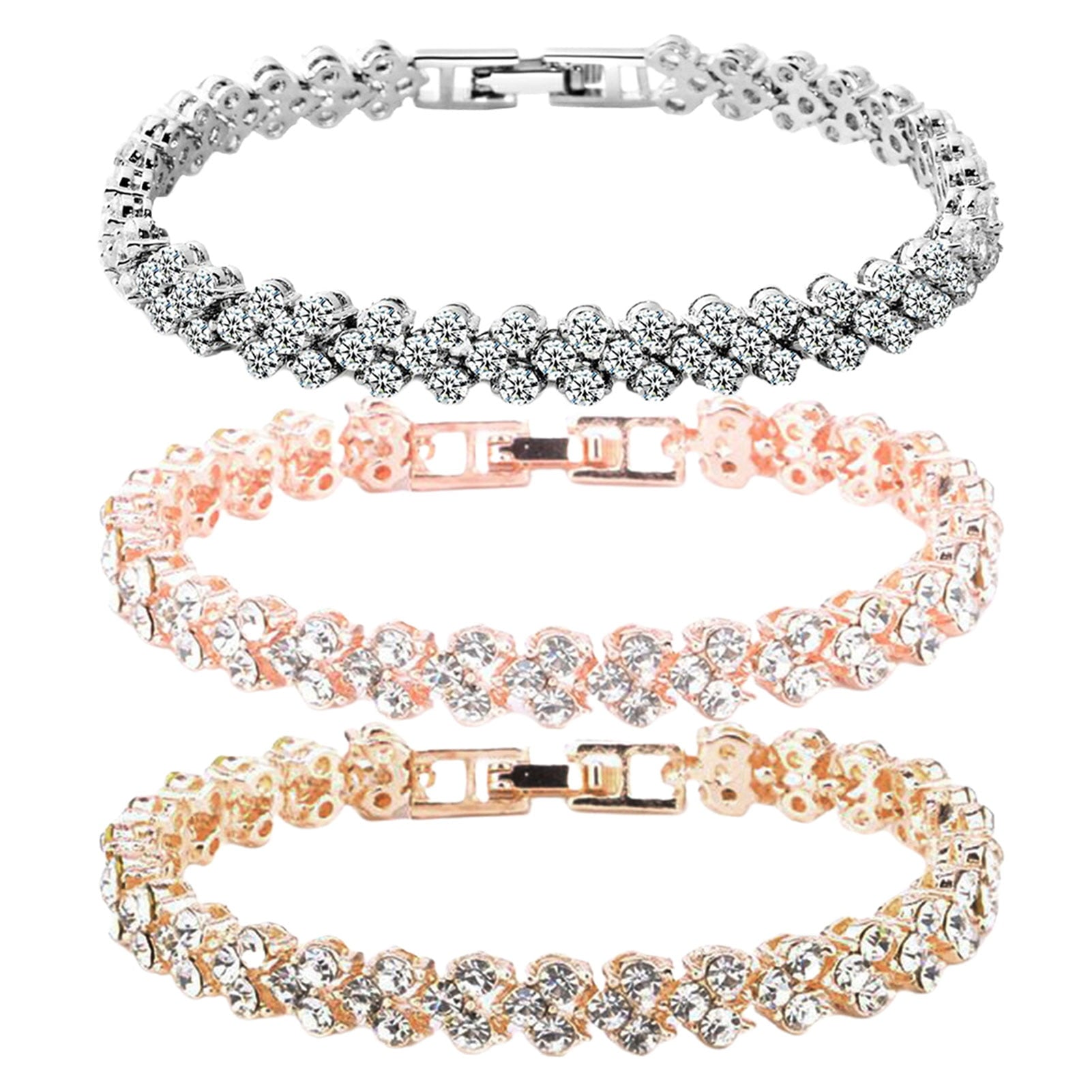 Women's 925 Sterling Bracelet Bangle Chain Banquet Jewelry