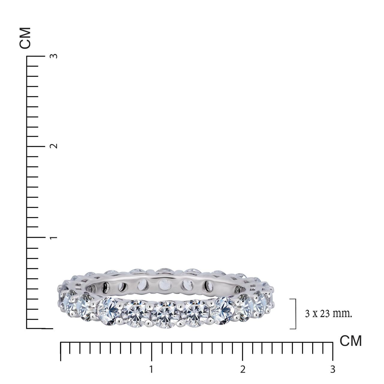 3.75 Round Cut Cubic Zirconia Eternity Ring - Classic Prong Style Wedding Ring in White Plating for Women