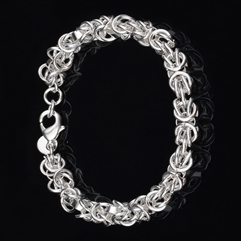 Women's 925 Sterling Bracelet Bangle Chain Banquet Jewelry
