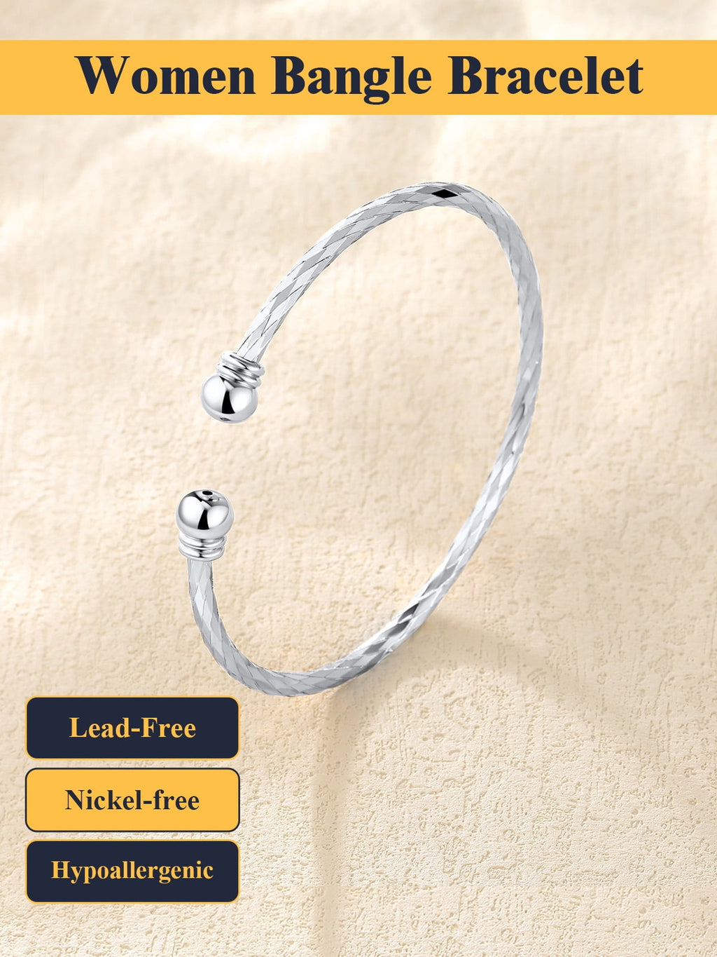 Twisted Bracelet for Women Open Bracelet Jewelry Solid Cuff Bangle