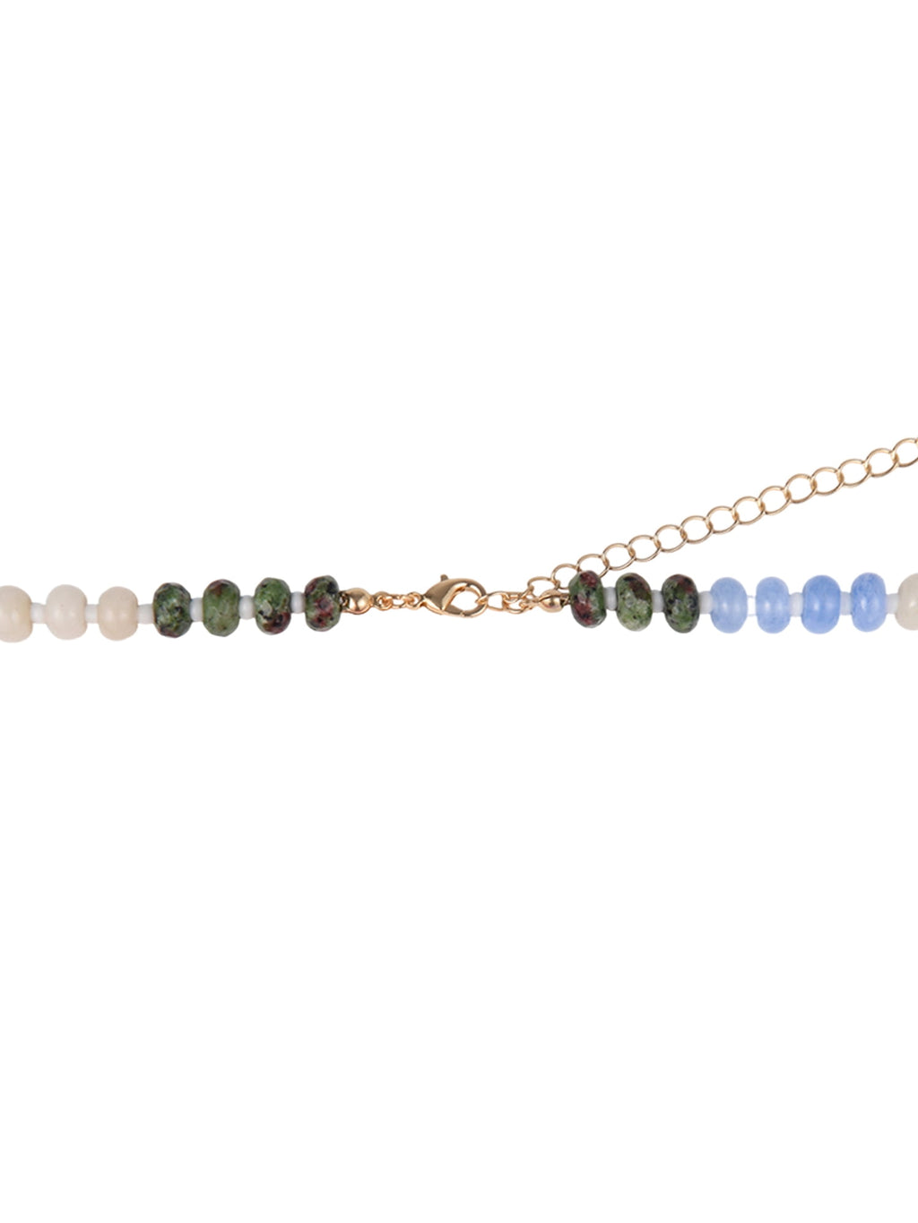 Goldtone Multicolored Bead Initial "A" Necklace