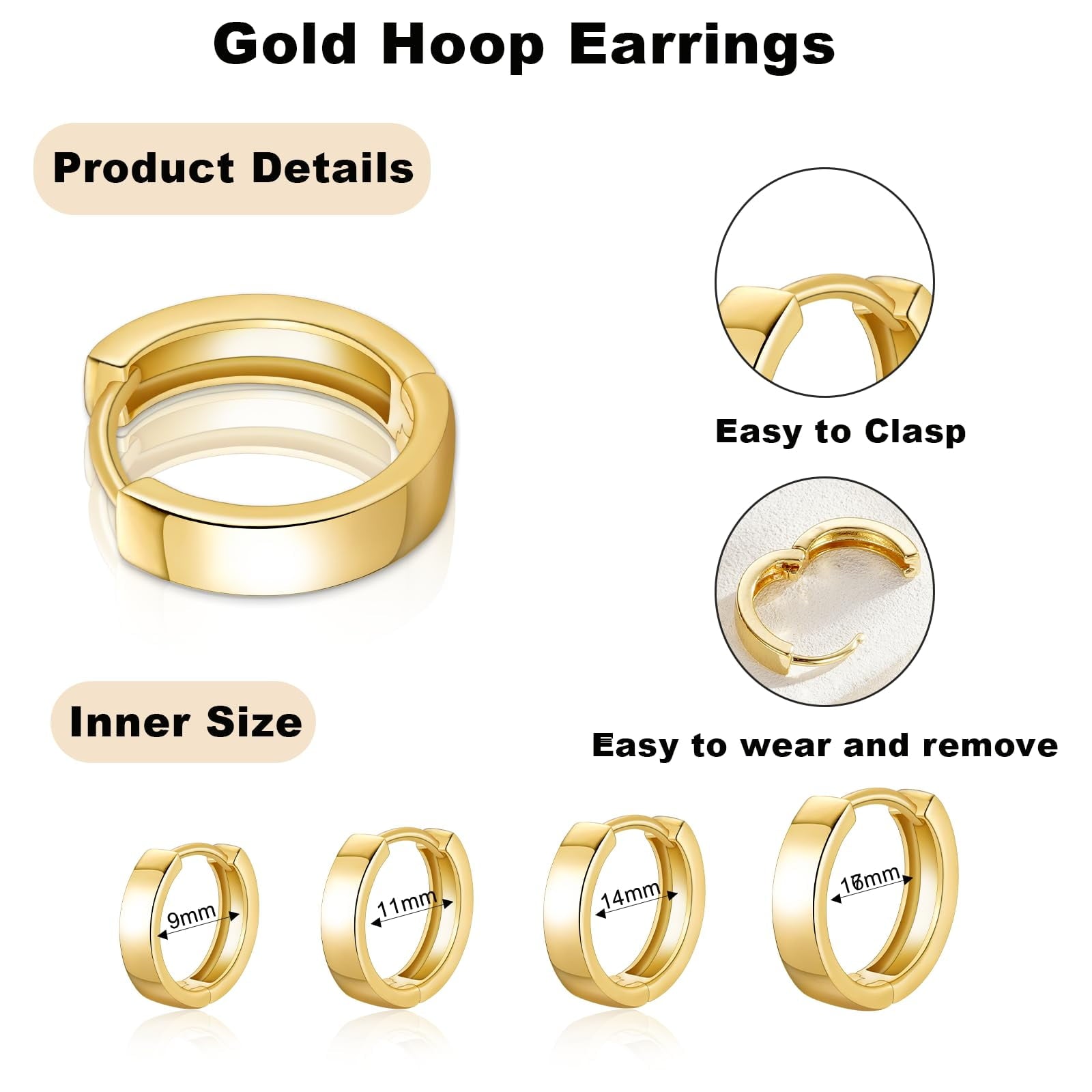 4 Pairs Hoop Earrings for Women CZ Small Huggie Cartilage Post Hypoallergenic Earrings Set for Multiple Piercing Valentines Day Jewelry Gifts Her Teen Mom Wife Lady Adults Ideas