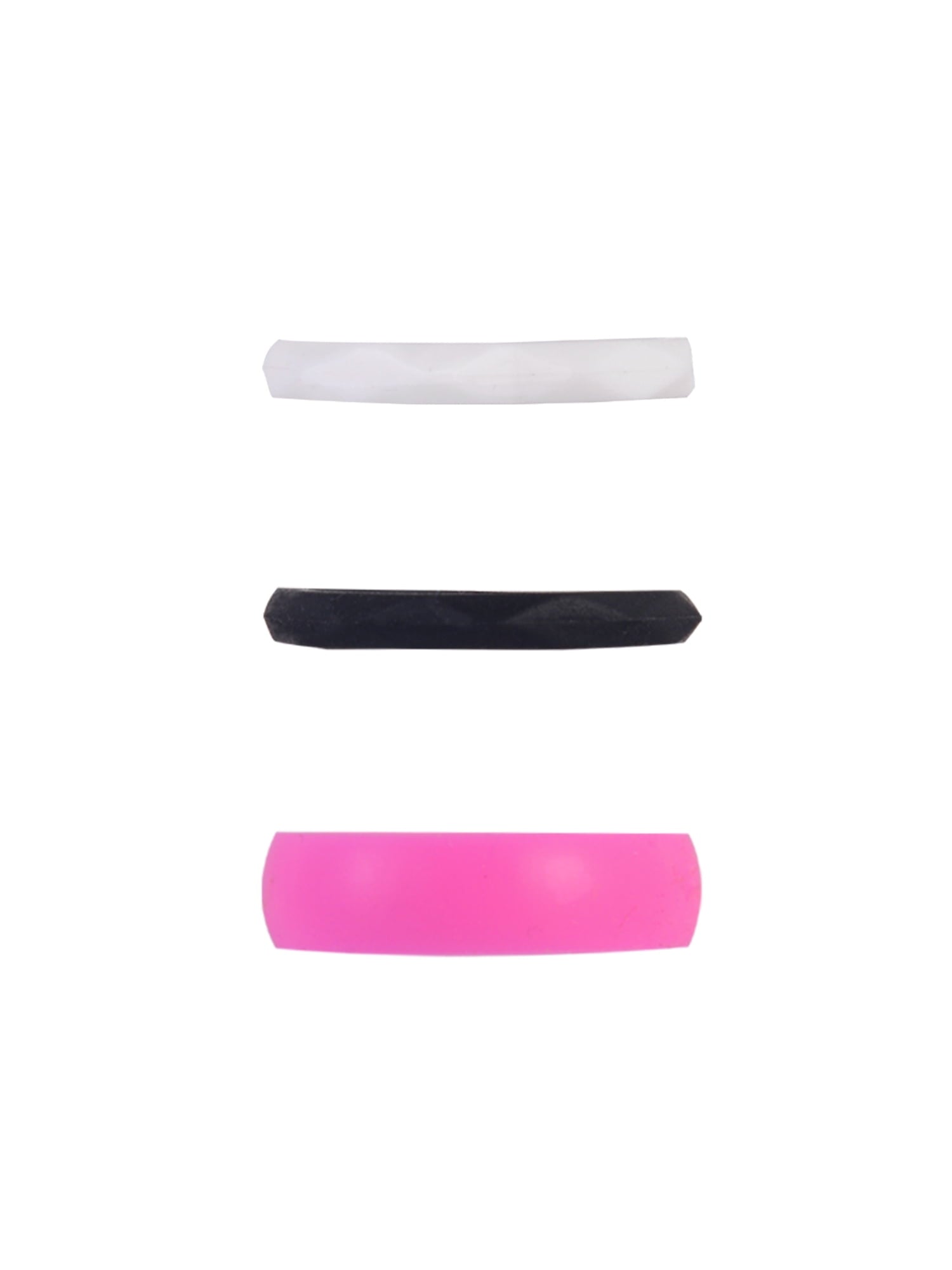 Solutions Adult Female 5 Piece White and Pink Silicone Ring Set, Size 5/6