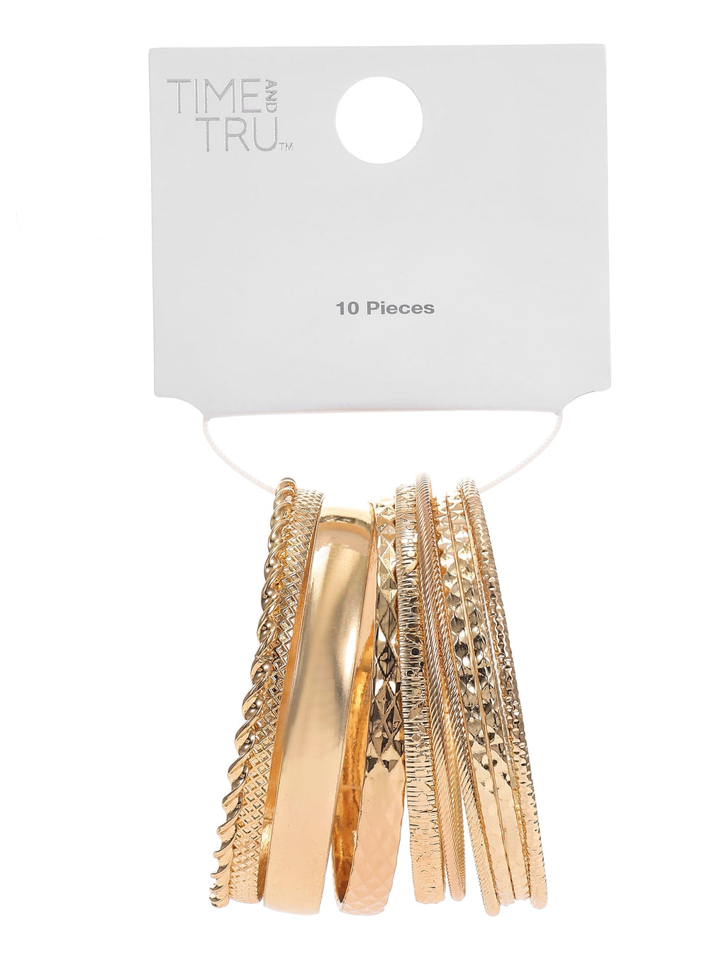 Textured -Tone Bangle Bracelets Jewelry, -Tone, (10-Inch), [ Box]