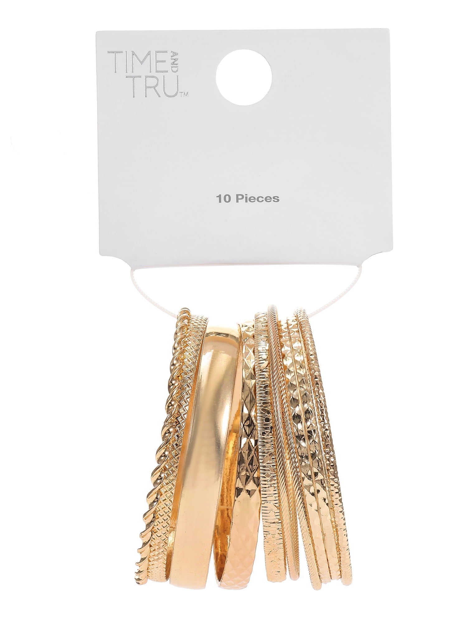 Textured -Tone Bangle Bracelets Jewelry, -Tone, (10-Inch), [ Box]
