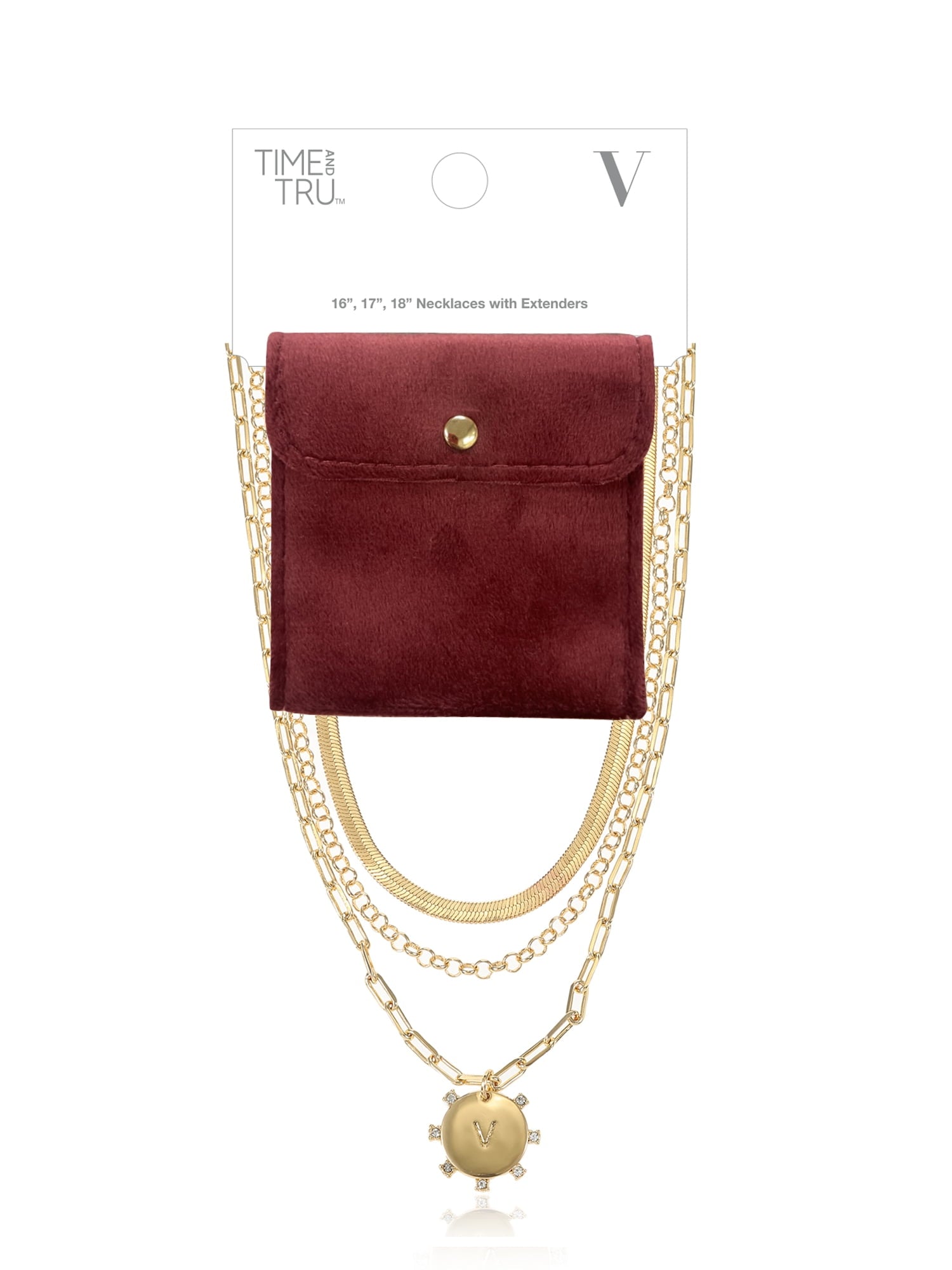 Goldtone Necklace, 3 Piece, Initial J