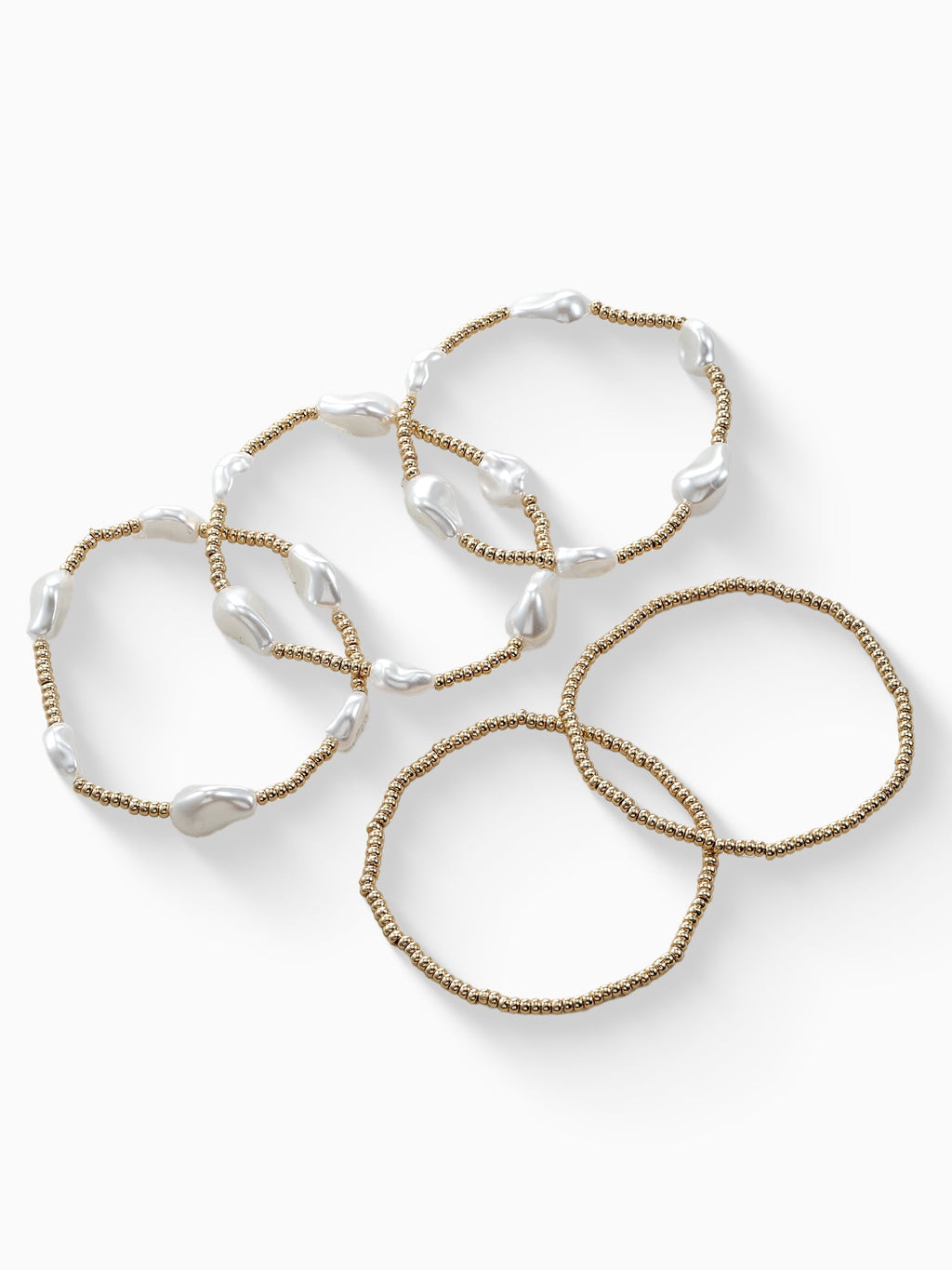 5-Piece Pearl &amp; Beaded Bracelet Set