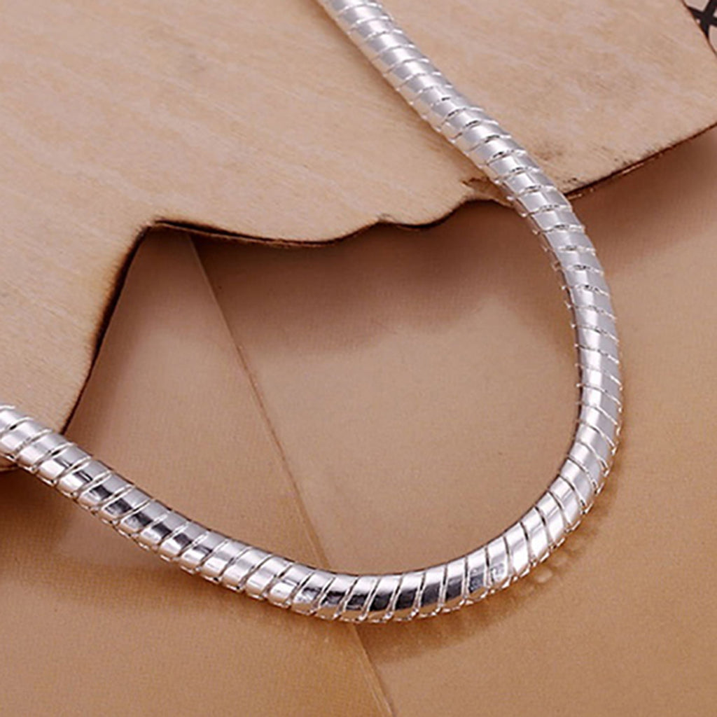 Women's 925 Sterling Bracelet Bangle Chain Banquet Jewelry