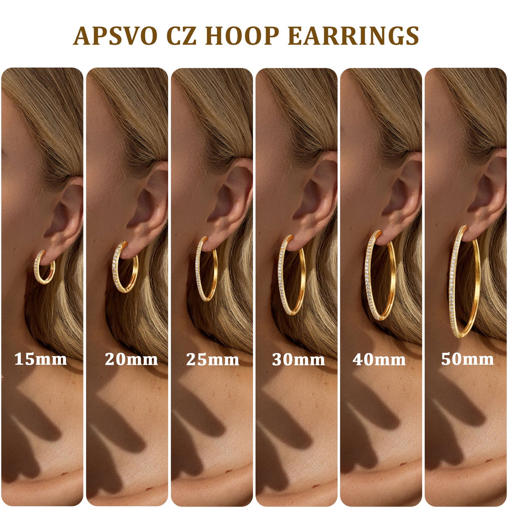 4 Pairs Hoop Earrings for Women CZ Small Huggie Cartilage Post Hypoallergenic Earrings Set for Multiple Piercing Valentines Day Jewelry Gifts Her Teen Mom Wife Lady Adults Ideas