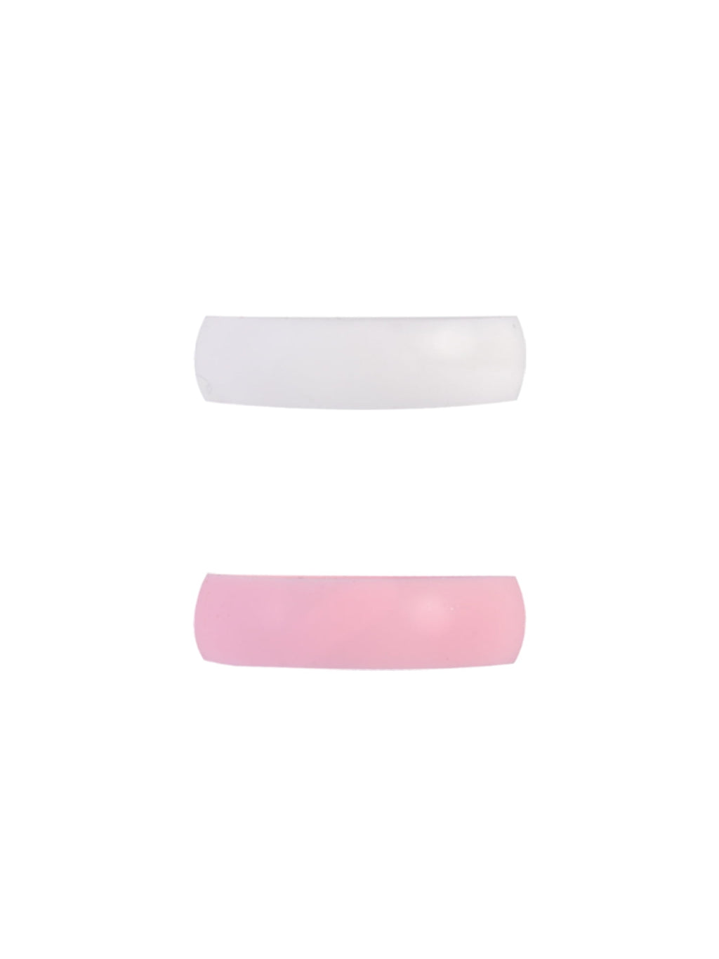 Solutions Adult Female 5 Piece White and Pink Silicone Ring Set, Size 5/6