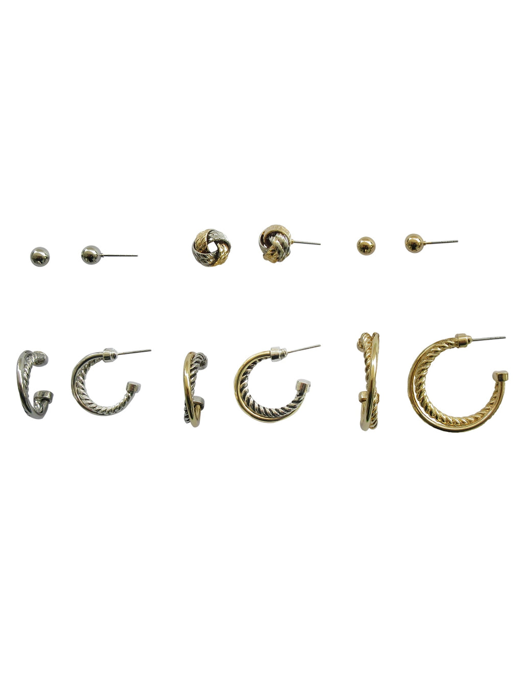 Essentials Multi Ear Hoop Earrings, 6 Pack