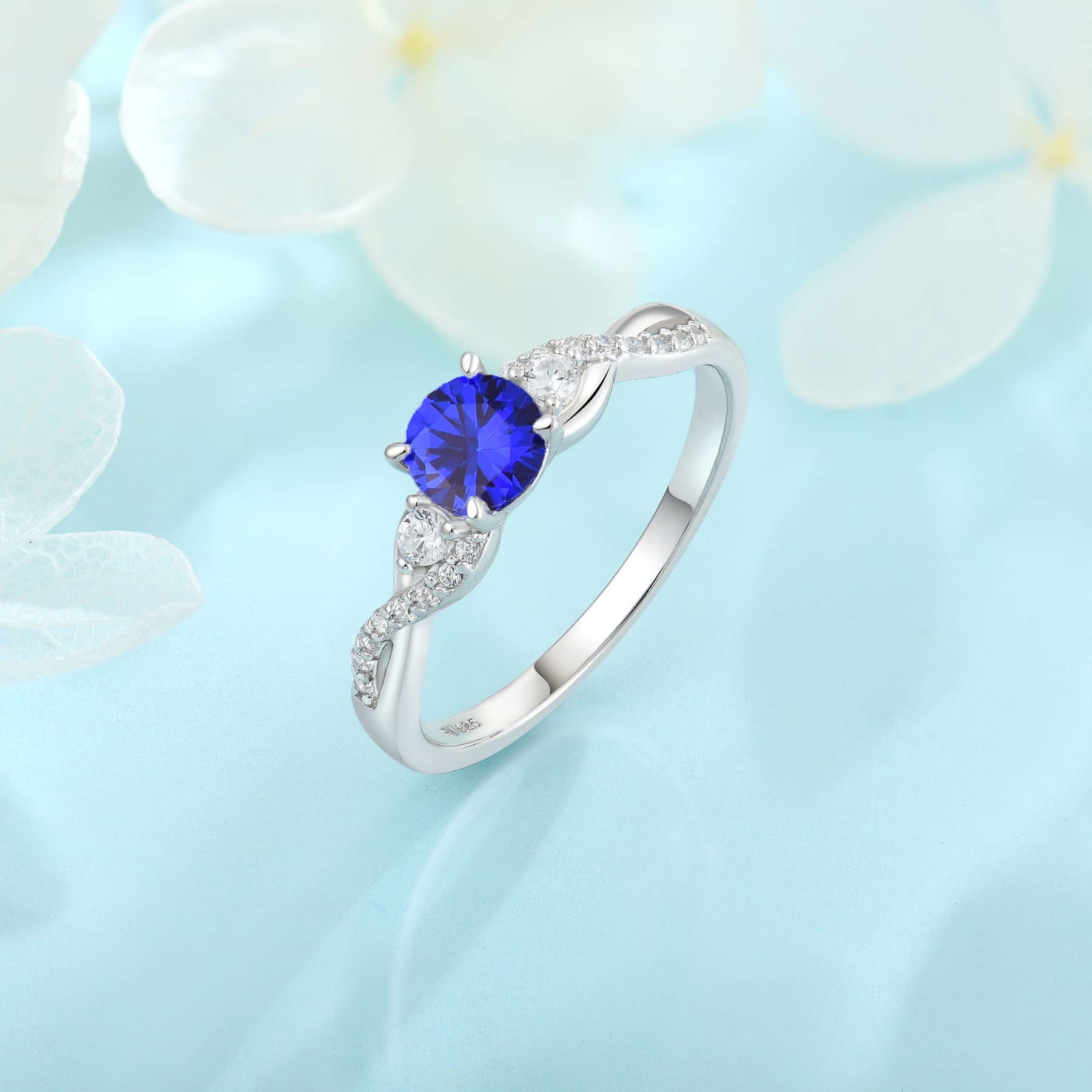 Ring for Her 925 Sterling Engagement Ring Wedding Eternity Ring for Women Size 10
