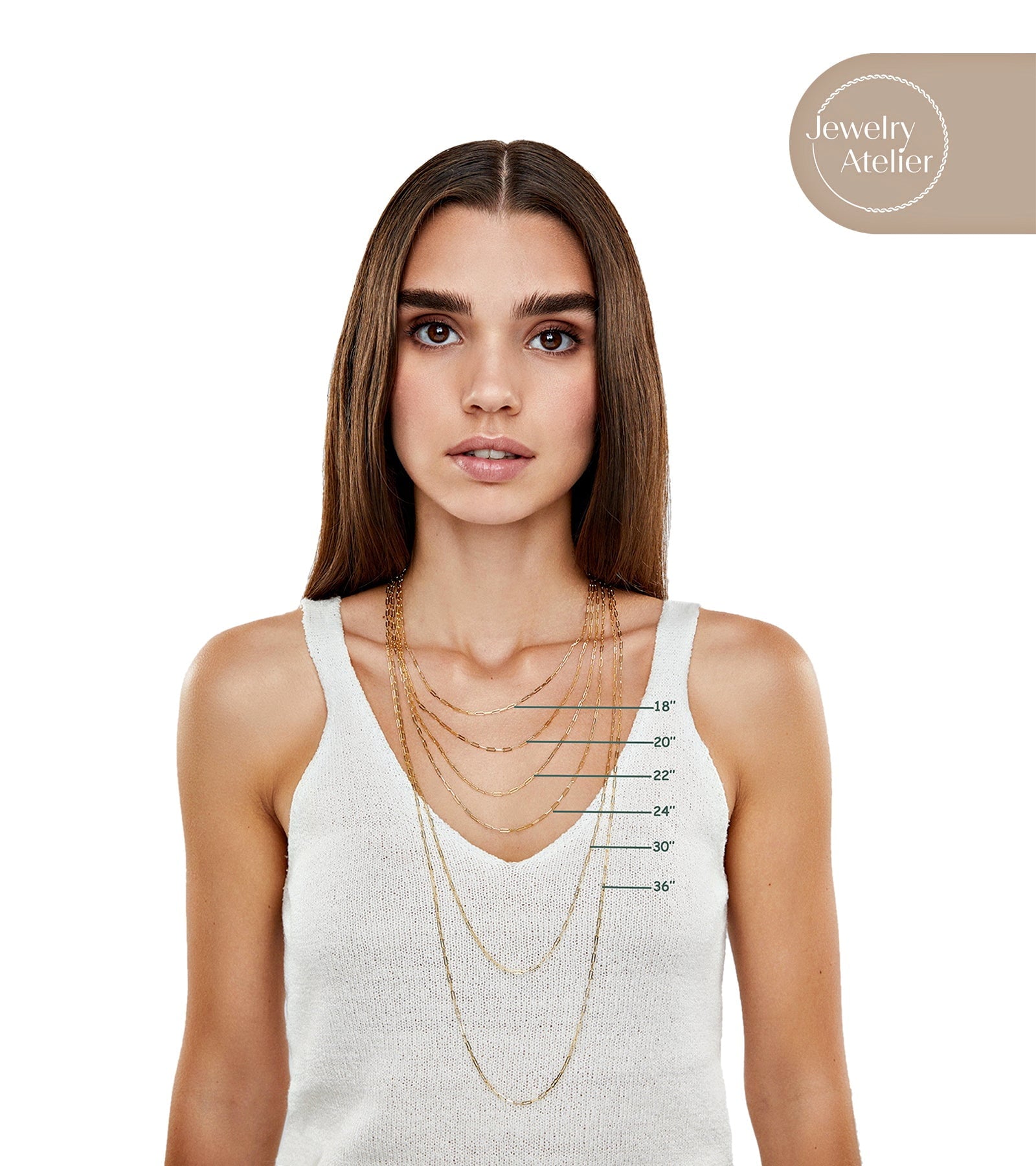 Chain Necklace Collection - 14K Solid Yellow Filled Rope Chain Necklaces for Women and Men with Different Sizes (2.1mm, 2.7mm, or 3.8mm)