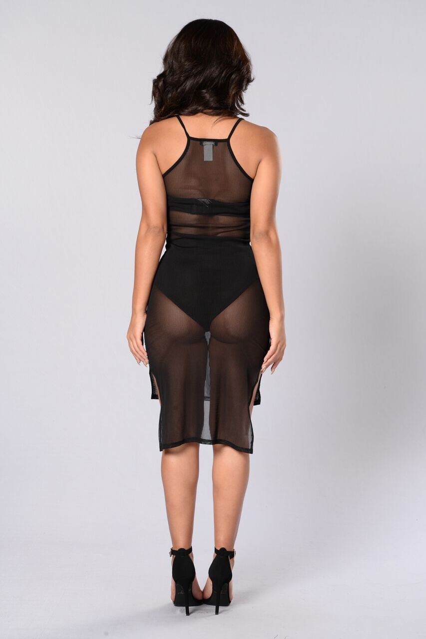 Killin' It Mesh Dress - Black