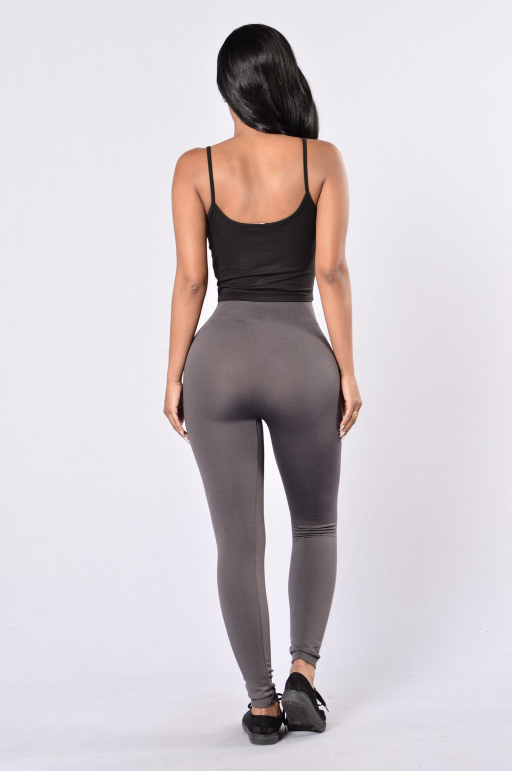 Yes Fleece Leggings - Charcoal