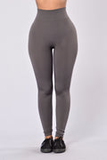 Yes Fleece Leggings - Charcoal